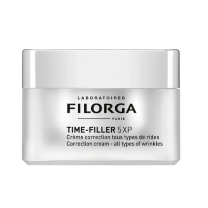 Filorga Time-Filler 5XP Crema – Filorga – 50 ml – Crema correttiva antirughe per viso e collo, adatta a tutti i tipi di pelle