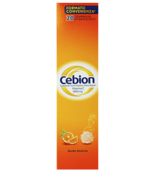 CEBION 20 Compresse Effervescenti Gusto Arancia - Integratore di vitamina C