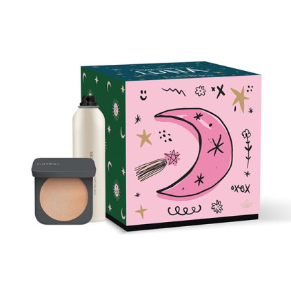 EUPHIDRA RAGGIUNGERE LA LUNA COFANETTO REGALO ILLUMINANTE VISO GODDES GLOW+ STAY ALL DAY FISSATORE 75ML