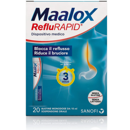 MAALOX REFLURAPID 20 BUSTINE
