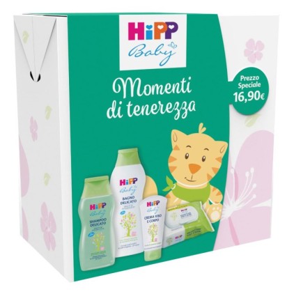HIPP COFANETTO MOMENTI DI TENEREZZA Shampoo + Detergente + Crema + Salviette