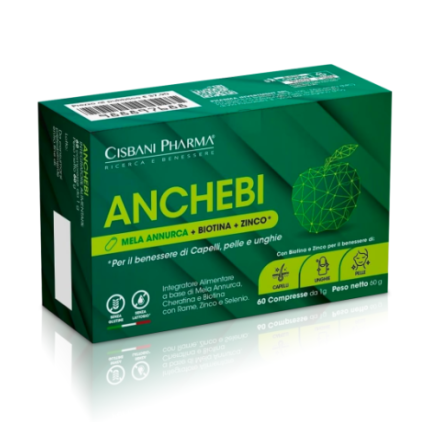 ANCHEBI CISBANI PHARMA 60 Compresse - Integratore per il benessere di pelle, capelli e unghie