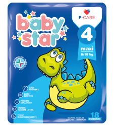 BABYSTAR PANNOLINO 8/18KG TAGLIA 4 18 PEZZI