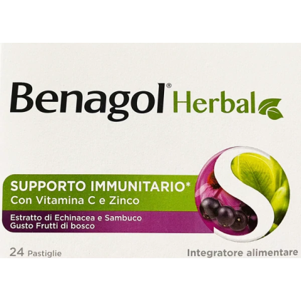 BENAGOL Herbal 24 Pastiglie Frutti di Bosco