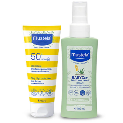 MUSTELA LATTE SOLARE SPF 50+ 40ML + BABYZZZ SPRAY ANTI ZANZARE 100ML
