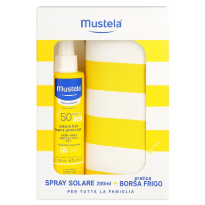 MUSTELA KIT BORSA FRIGO + LATTE SOLARE SPRAY BIMBI SPF50 200ML