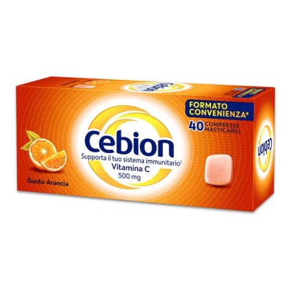 CEBION VITAMINA C GUSTO ARANCIA 40 COMPRESSE MASTICABILI