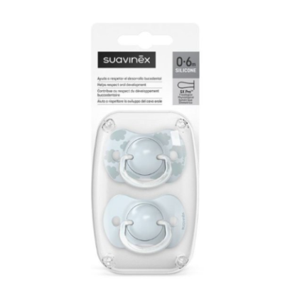 DREAMS SUCCHIETTO SILICONE 6/18 MESI CELESTE 2 PEZZI