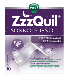 ZZZQUIL Nasal Strips 10 Cerottini nasali per congestione notturna