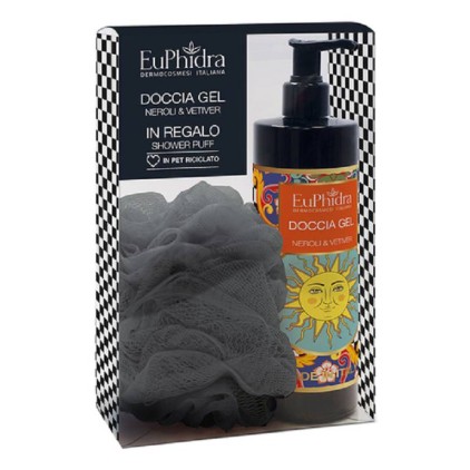 EUPHIDRA COFANETTO NEROLI E VETIVER Doccia Gel 400ml + Spugna da bagno