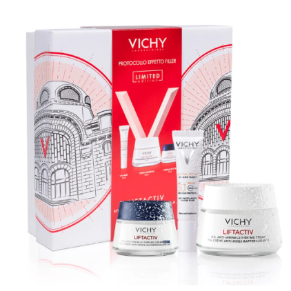 Vichy Cofanetto Spa Protocollo Antirughe con Liftactiv H.A. Crema PNM 50ml + UVAGE 15ml + Crema Notte 15ml - Cofanetto Regalo Beauty