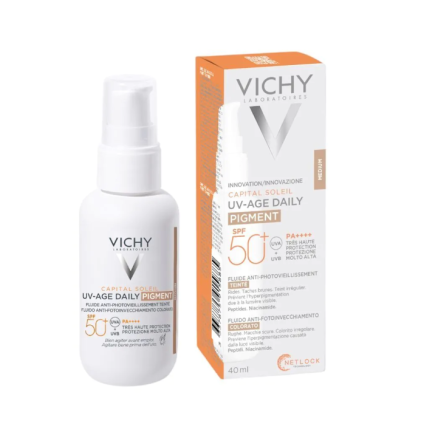 VICHY Capital Soleil UV Age Daily Pigment Fluido Solare Colorato SPF50+ Colorazione Media 40ml