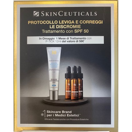 SKINCEUTICALS ADVANCED BRIGHTENING COFANETTO CORREZIONE DISCROMIE - Advanced Brightening UV Defense Suncreen 40ml + Ptiox 12ml