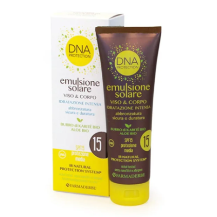 Farmaderbe DNA Protection - Emulsione Solare SPF15 Viso e Corpo 125ml