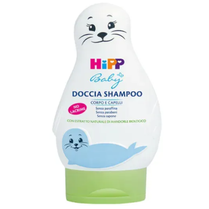 Baby Care Doccia Shampoo Foca – Hipp – 200 ml detergente – Doccia shampoo delicato per corpo e capelli dei bambini