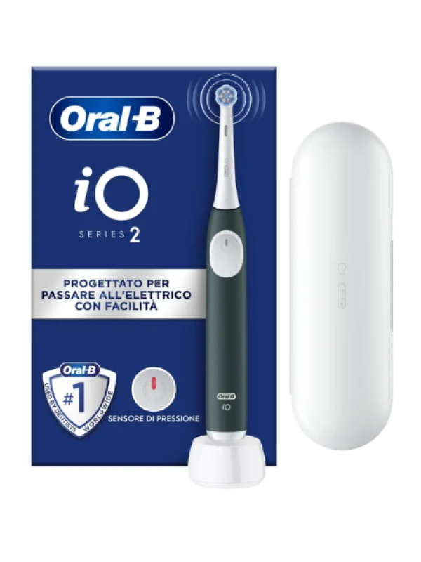Oral B Power IO2 Forest Green + Travel Case - Spazzolino Elettrico con ...