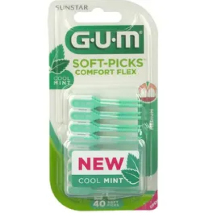 GUM Soft Picks Comfort Flex Scovolini Interdentali Menta 40 Pezzi