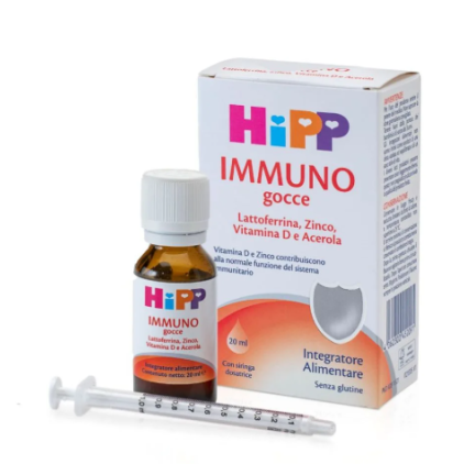 HIPP Immuno Gocce 20ml - Integratore bimbi per il sistema immunitario