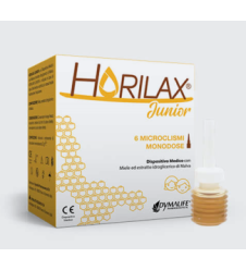 Horilax Junior - Sofar - 6 Microclismi da 3g - Dispositivo medico per la stitichezza nei bambini