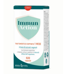 Immun Action – Erba Vita – 60 capsule – Integratore alimentare per il sostegno delle naturali difese immunitarie