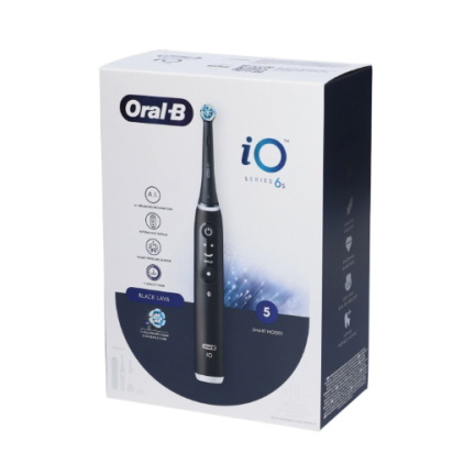 ORAL-B IO 6 S Spazzolino Elettrico Nero + 2 Testine