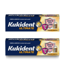 Kukident Ultimate Neutro 57 g Bipacco - Crema Adesiva per Dentiere