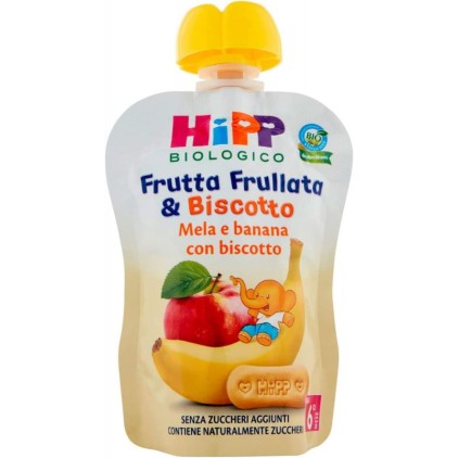 HIPP FRUTTA FRULLATA & BISCOTTO MELA BANANA 90G