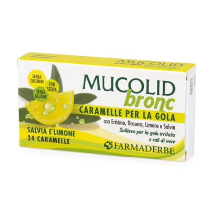 MUCOLID Bronc Salvia & Limone 24 Caramelle