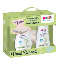 HIPP COFANETTO MUSSOLINA Bagno delicato + Shampoo delicato + Panno mussolina