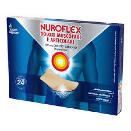 NUROFLEX DOLORI MUSCOLARI 4 CEROTTI 200MG NUROFLEX DOLORI MUSCOLARI 4 CEROTTI 200MG