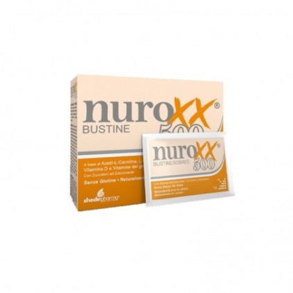 Nuroxx 500 Shedir Pharma 20 bustine - Integratore Alimentare per il Sistema Nervoso con Acetil-L-Carnitina, L-Carnosina, Fosfatidilserina, Vitamina D e Vitamine del Gruppo B