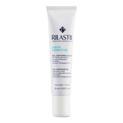 Rilastil Aqua Sensitive Gel Contorno Occhi 15 ml – Gel ad Azione Idratante Antiborse e Antiocchiaie