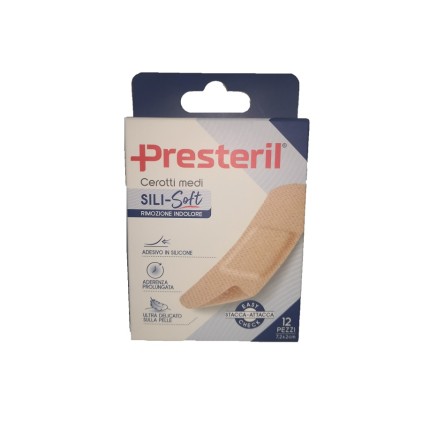 PRESTERIL SILISOFT SKIN Cerotto Medio 12 Pezzi