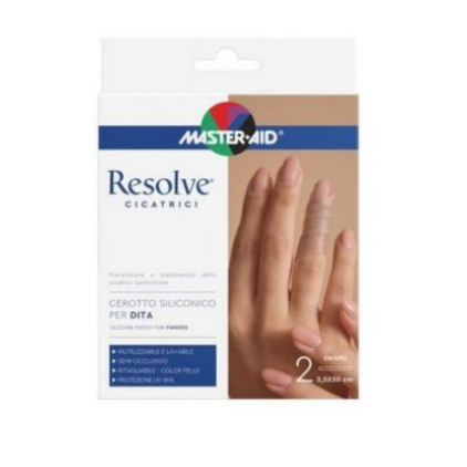 Master-Aid Resolve - Cerotto Silicone per dita 2,5x30cm 2 Pezzi