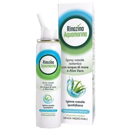 Rinazina Aquamarina Plus 125 ml - Soluzione Ipertonica per Pulizia Nasale