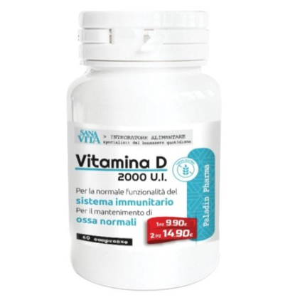 SANAVITA VITAMINA D 60 Compresse - Integratore per il sistema immunitario e il benessere delle ossa