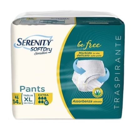 SERENITY Pants SoftDry Sensitive Extra XL 14 Pezzi