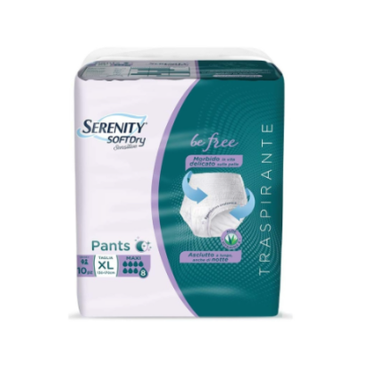 SERENITY Pants SoftDry Sensitive Maxi XL 10 Pezzi