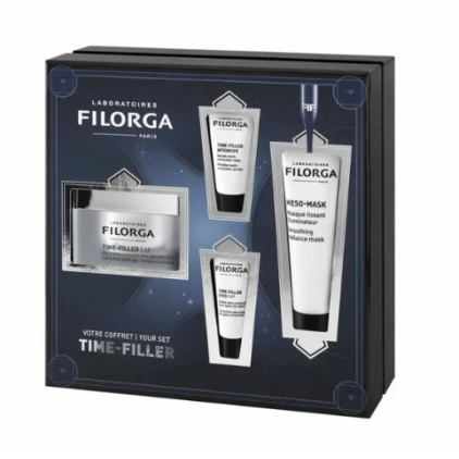 Filorga Cofanetto Time-Filler 5xp Crema Giorno Anti-Rughe 50ml + Omaggio Contorno occhi, Time Filler Intensive, Meso-Mask