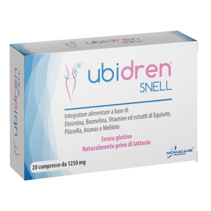 UBIDREN Snell 20 Compresse - Integratore per il drenaggio dei liquidi e gli inestetismi della cellulite