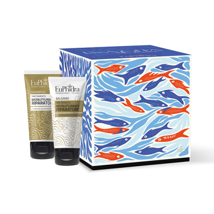 EUPHIDRA UNA GITA AL MARE COFANETTO REGALO SHAMPOO TRATTAMENTO RISTRUTTURANTE 100ML+BALSAMO TRATTAMENTO RISTRUTTURANTE 100ML