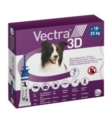 VECTRA 3D BLU SpotOn Antiparassitario per cani 3 Pipette 10-25Kg
