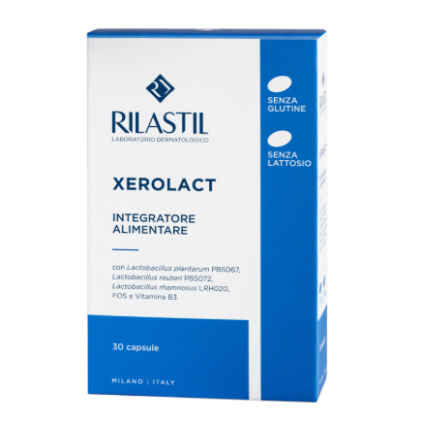 RILASTIL XEROLACT 30 Capsule - Integratore per il benessere della pelle e l'equilibrio della flora intestinale