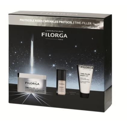 Filorga Time Filler  Cofanetto con Crema 50 ml + Siero 5 ml + Crema Notte 15 ml - Cofanetto Beauty