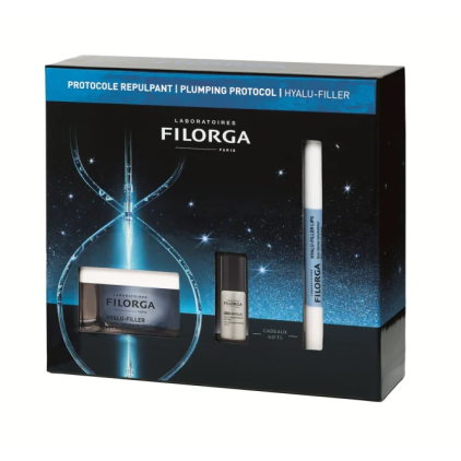 Filorga Hyalu Filler Xmas 2025 cofanetto con crema 50 ml + siero rivitalizzante 5 ml + balsamo labbra 4 g - Cofanetto Regalo Beauty