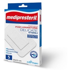 MEDIPRESTERIL Medicazione Post Operatoria Delicata 7,5X5cm 5 Pezzi