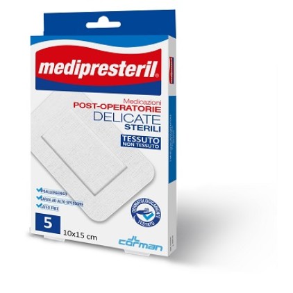 MEDIPRESTERIL Medicazione Post Operatoria Delicata 7,5X5cm 5 Pezzi