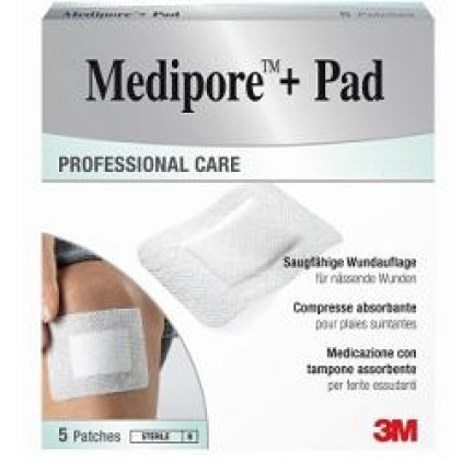 MEDIPORE+PAD Medicazione 10x20cm 5 Pezzi