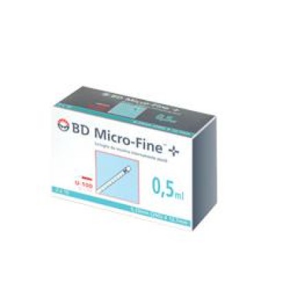BD MICRO-FINE+ SIRINGHE INSULINA 0,5ml 29g 12,7mm 30 Pezzi