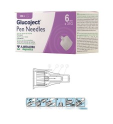 GLUCOJECT Pen Needles 31g 6mm